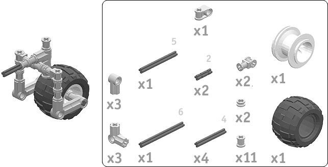 Rear Caster Bill of Materials