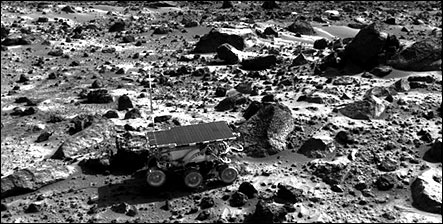 Sojourner on the surface of Mars